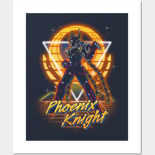 Retro Phoenix Knight Wall Art by Olipop